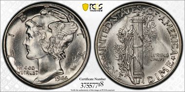 1944 10C MS66+ FB