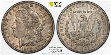 1899-O $1 VAM 32, Micro O AU50