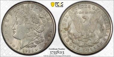 1921-S $1 VAM 1B-5, Thorn Head MS62