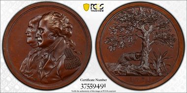 (c.1807) AE Medal GW-93, American Beaver SP63