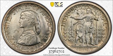 1921 50C Missouri, 2*4 MS63