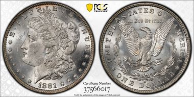 1881-O $1 MS62