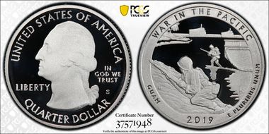 2019-S 25C War in the Pacific NP - Silver PR69DCAM