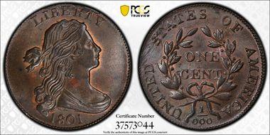 1801 1C S-223, 1/000 MS65BN