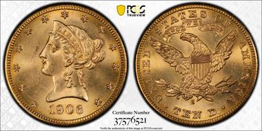 1906-S $10 MS65