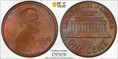 1972-D 1C MS64BN