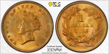 1855 G$1 MS64