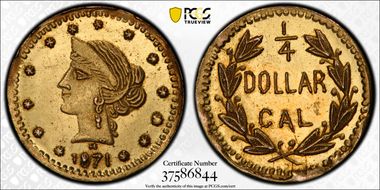 1871 G25C BG-862 MS64PL