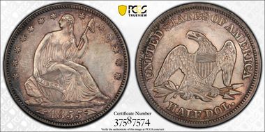 1855/54 50C Arrows MS62