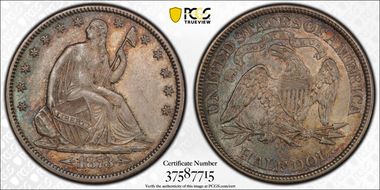 1873-CC 50C Arrows MS63+