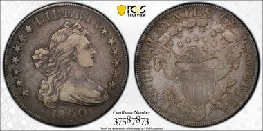 1800 $1 Dotted Date VF30