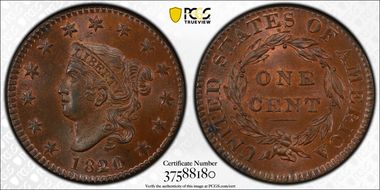 1820/19 1C Newcomb 2 MS66BN