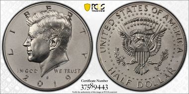 2019-S 50C Kennedy Enhanced Rev PR Half Dollar Set PR70