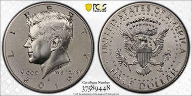 2019-S 50C Kennedy Enhanced Rev PR Half Dollar Set PR70
