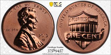 2019-W 1C Shield - Reverse Proof PR68RD