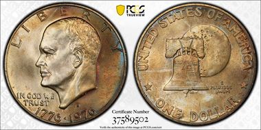 1976-S $1 Silver MS66