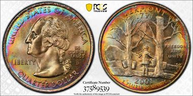 2001-D 25C Vermont MS66