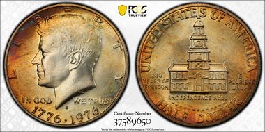 1976-S 50C Silver MS65