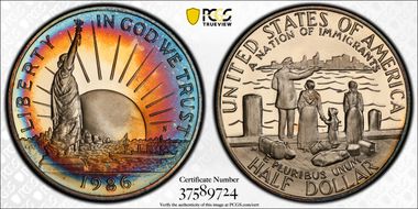 1986-S 50C Statue Of Liberty PR68DCAM