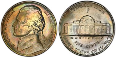 1942-P 5C Silver MS67+