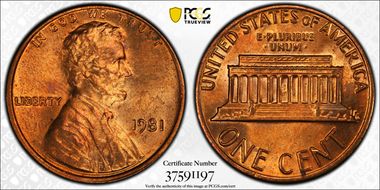 1981 1C MS65RD