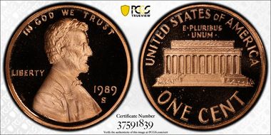 1989-S 1C PR69DCAM