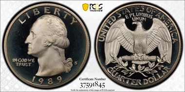 1989-S 25C PR69DCAM