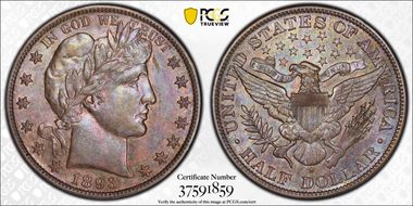 1893-S 50C AU55