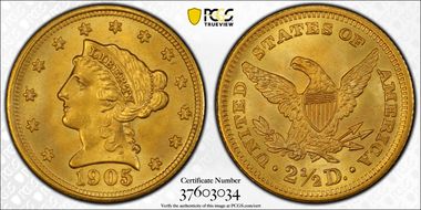 1905 $2.50 MS67