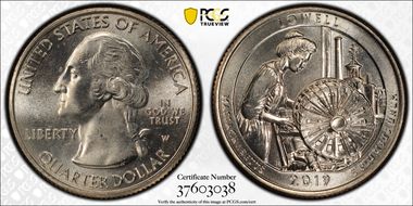 2019-W 25C Lowell NP Early Find MS64