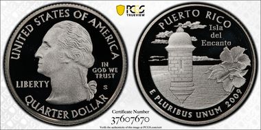 2009-S 25C Puerto Rico Silver PR70DCAM