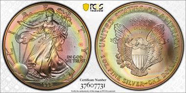 1998 $1 Silver Eagle MS67