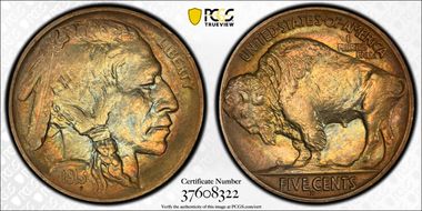 1913-D 5C Type 2 MS65