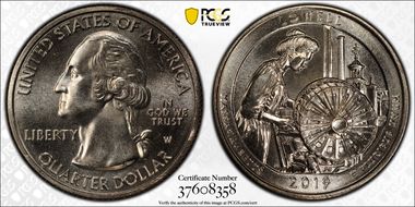 2019-W 25C Lowell NP Early Find MS65