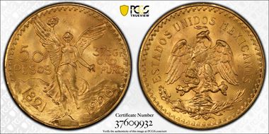 1926 50 Peso KM-481  Au MS66