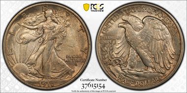 1916-D 50C MS62