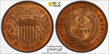 1869 2C MS65RB