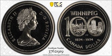 1974 $1 Double Yoke Variety 3 Ni PL66