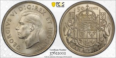 1941 50C Narrow Date MS64