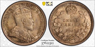 1905 5C Wide Date MS66