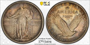 1917-D 25C Type 1 N1