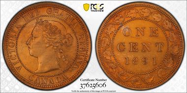 1891 1C Large Date, Large Leaves N1BN