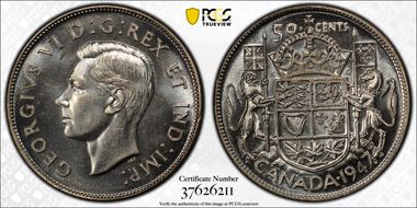 1947 50C Straight 7, Maple Leaf MS65+