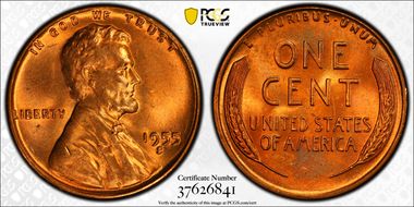 1955-S 1C MS66RD
