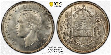 1948 50C Narrow Date MS64