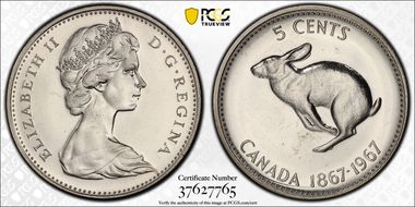 1967 5C Coin Alignment PL66