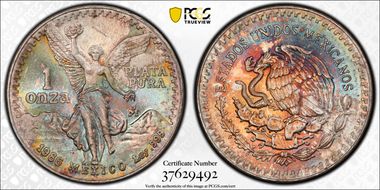 1986-Mo Onza Libertad Ag MS66+