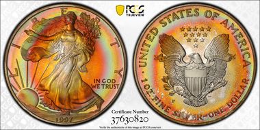 1997-P $1 Silver Eagle PR68DCAM