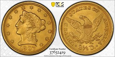 1907 $2.50 MS62