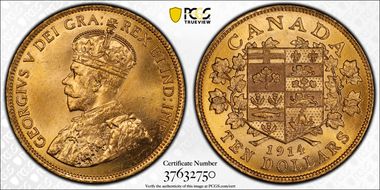 1914 $10 Gold Reserve MS64+